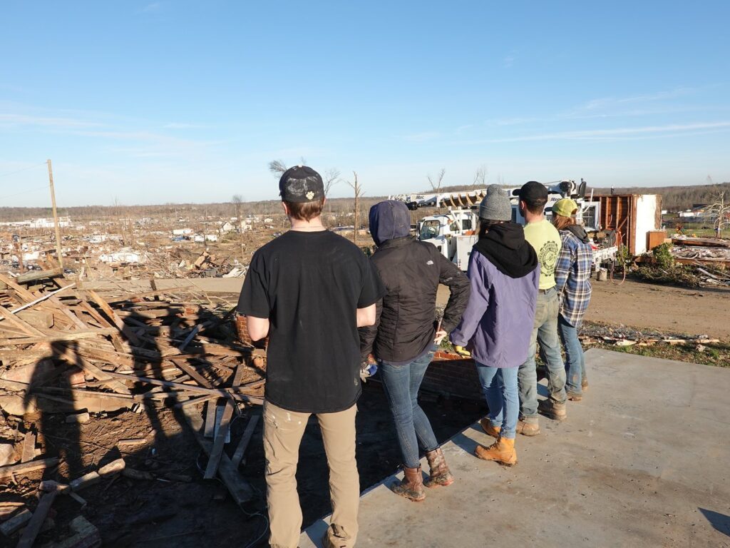 Circle C Relief relief crew working alongside local partners during a deployment